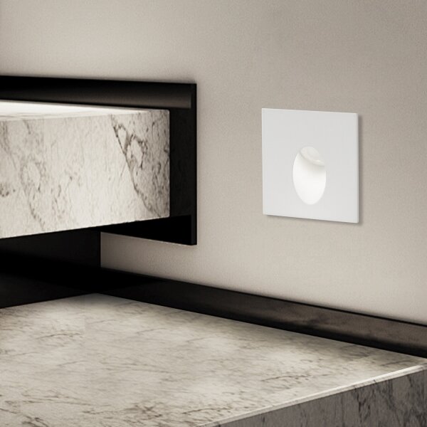 Brilagi - Lampada a incasso LED da esterno STAIRDOT LED/2W/230V bianca IP65 quadrata