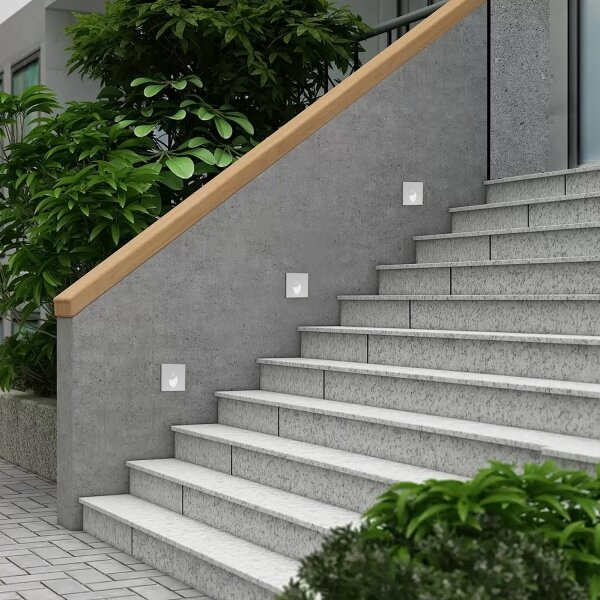 Brilagi - Lampada a incasso LED da esterno STAIRDOT LED/2W/230V bianca IP65 quadrata