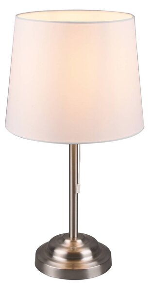 Lindby Alomira lampada da tavolo, 52 cm, nichel