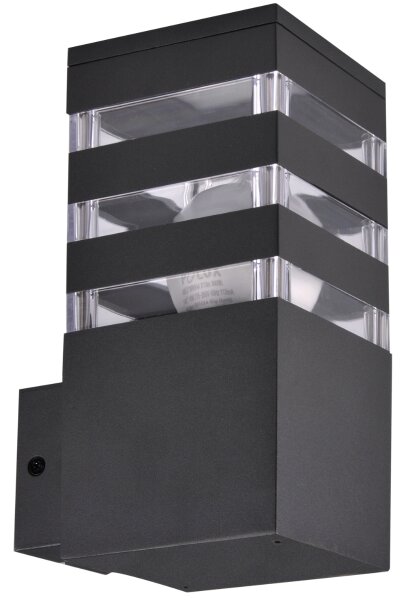 LED RGBW dimmerabile applique da esterno TEKSAS 1xE27/9W/230V IP44 antracite