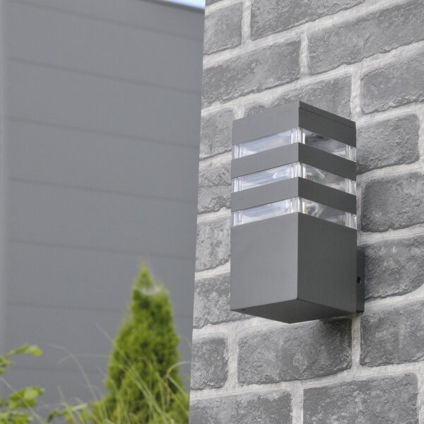 LED RGBW dimmerabile applique da esterno TEKSAS 1xE27/9W/230V IP44 antracite