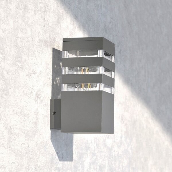 LED RGBW dimmerabile applique da esterno TEKSAS 1xE27/9W/230V IP44 antracite