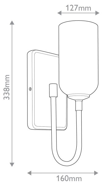 Kichler KL-SOLIA-1W-BNB - Applique da bagno LED SOLIA 1xG9/3W/230V IP44, finitura cromo