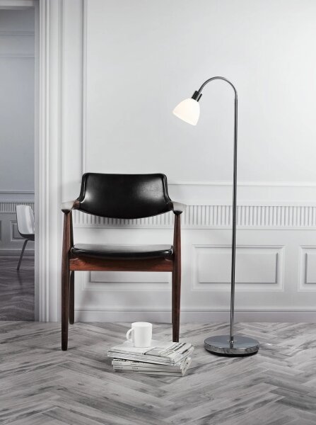 Nordlux - Lampada da terra RAY 1xE14/25W/230V in cromo lucido 153,5 cm