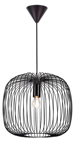 Nordlux - Lampada a sospensione BERONI con cavo 1xE27/60W/230V, nero, diam. 40 cm