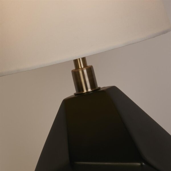 Searchlight EU88250BK - Lampada da tavolo APEX 1xE27/60W/230V nero/grigio