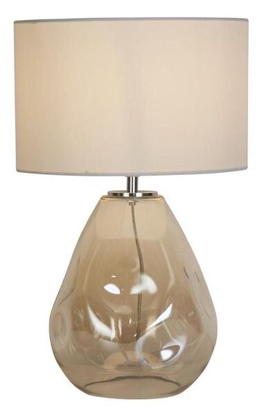 Searchlight EU65420CP - Lampada da tavolo DEVON 1xE27/60W/230V Grigio/Fumé