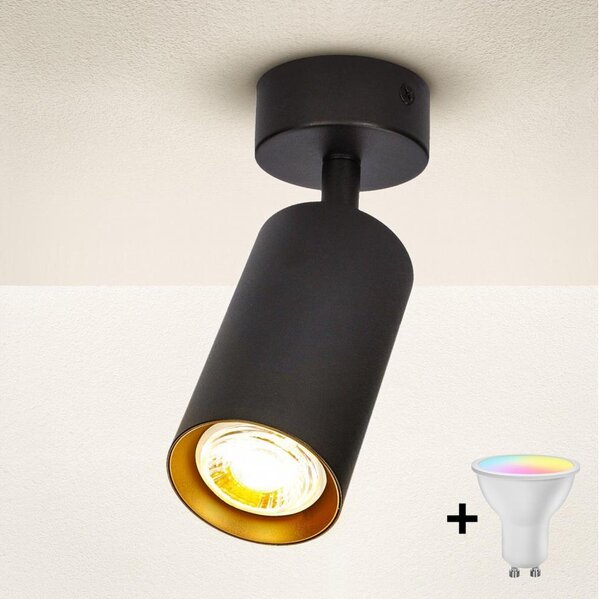 Brilagi - Faretto LED dimmerabile SELE 1xGU10/4,8W/230V nero/oro