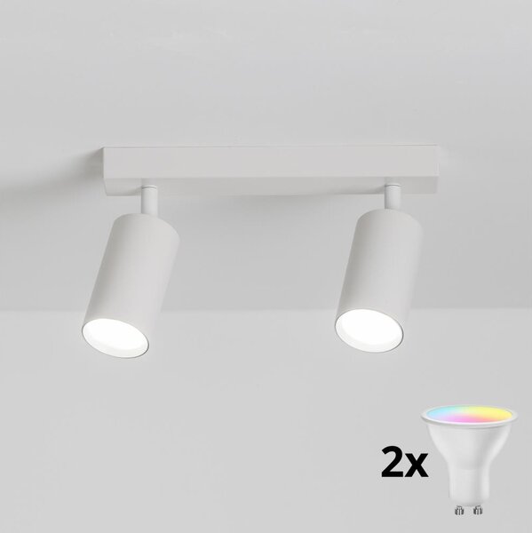 Brilagi - Faretto LED RGBW dimmerabile SELE 2xGU10/4,8W/230V, bianco