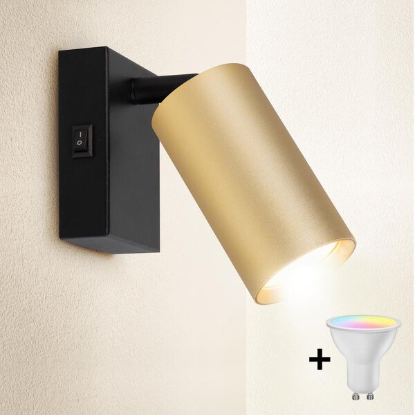 Brilagi - LED dimmerabile faretto da parete SELE 1xGU10/4,8W/230V nero/oro