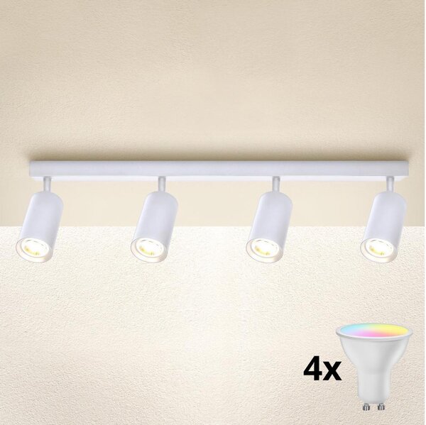 Brilagi - Faretto LED RGBW dimmerabile SELE 4xGU10/4,8W/230V bianco