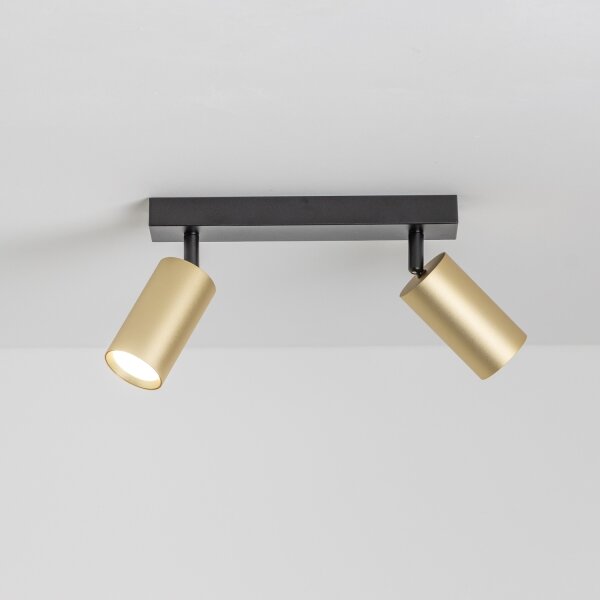 Brilagi - Faretto SELE GOLDEN 2xGU10/30W/230V nero/oro