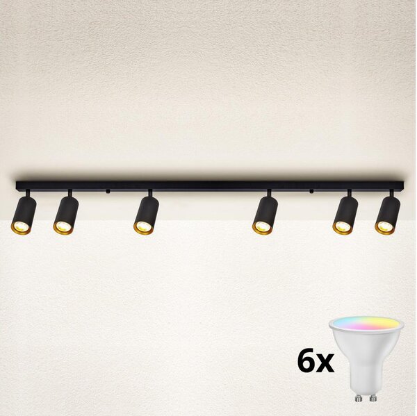 Brilagi - Lampada spot LED dimmerabile SELE 6xGU10/6,5W/230V nero/oro