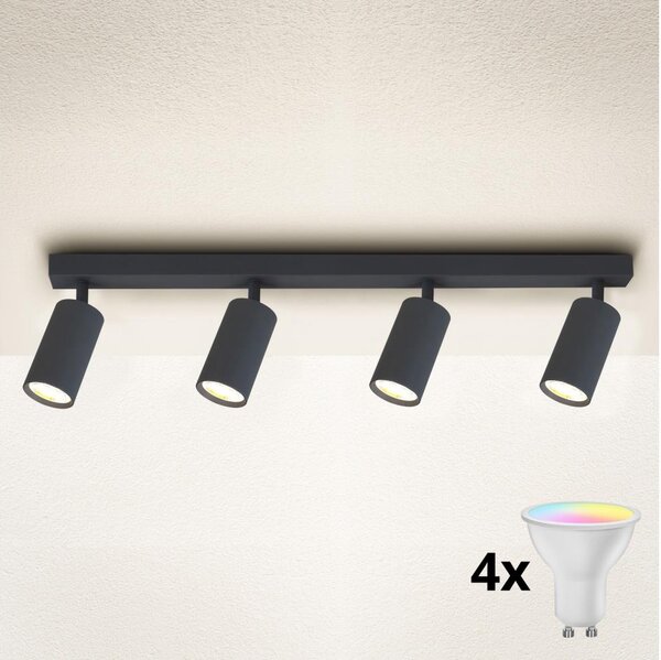 Brilagi - Faretto LED RGBW dimmerabile SELE 4xGU10/4,8W/230V antracite