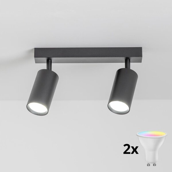 Brilagi - Faretto LED RGBW dimmerabile SELE 2xGU10/4,8W/230V nero