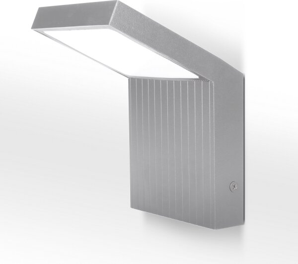 Brilagi - RIANO Lampada da parete per esterni a LED LED/8W/230V Argento IP65
