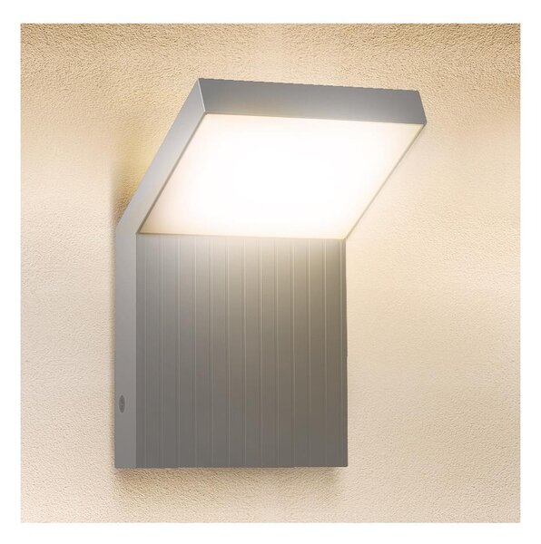 Brilagi - RIANO Lampada da parete per esterni a LED LED/8W/230V Argento IP65