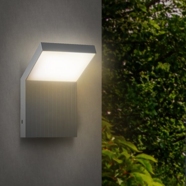 Brilagi - RIANO Lampada da parete per esterni a LED LED/8W/230V Argento IP65