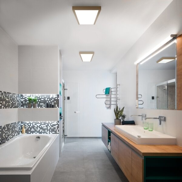 Brilagi-LED FRAME Lampada da soffitto per bagno LED/50W/230V 120x30 cm IP44 Beige