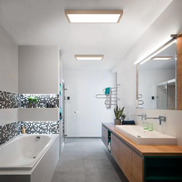 Brilagi -Plafoniera LED da bagno FRAME LED/50W/230V 60x60 cm IP44 beige