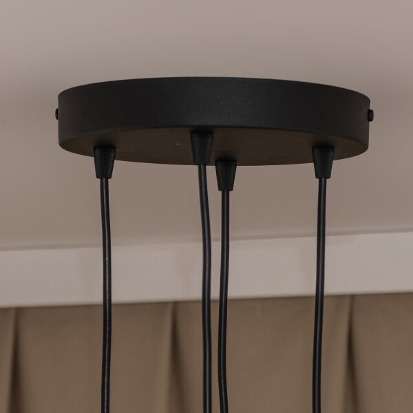 Lampadario a sospensione con cavo GAMBIT 4xGU10/10W/230V nero