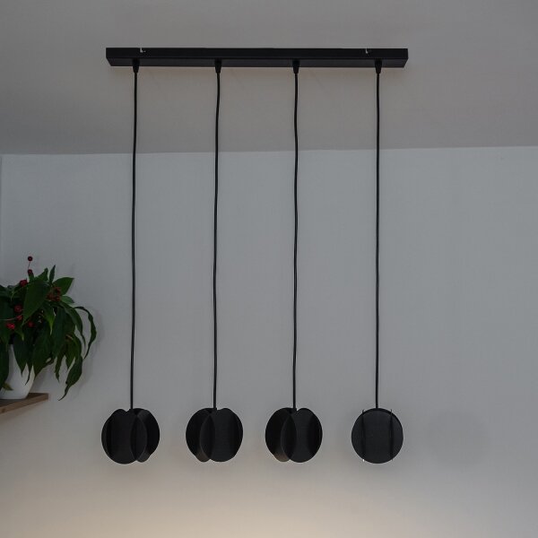 Lampadario sospeso su cavo GAMBIT 4x GU10/10W/230V, nero