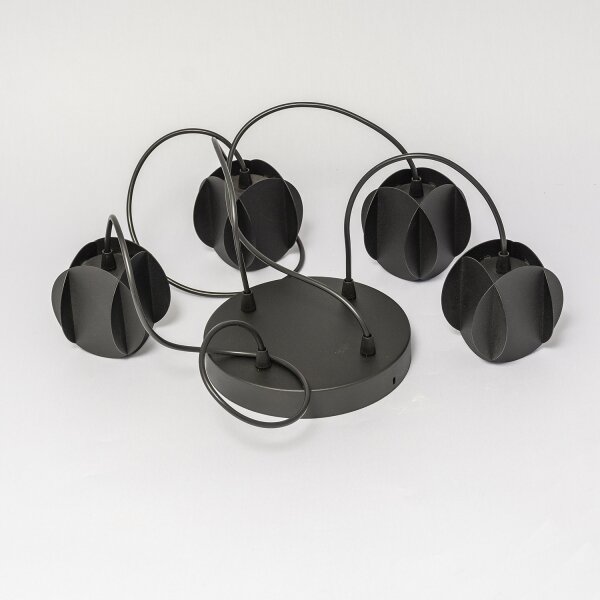 Lampadario a sospensione con cavo GAMBIT 4xGU10/10W/230V nero