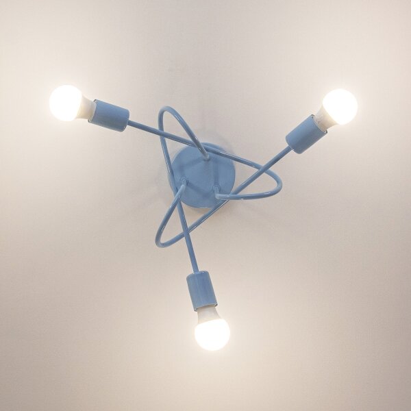 Plafoniera OXFORD 3xE27/15W/230V blu