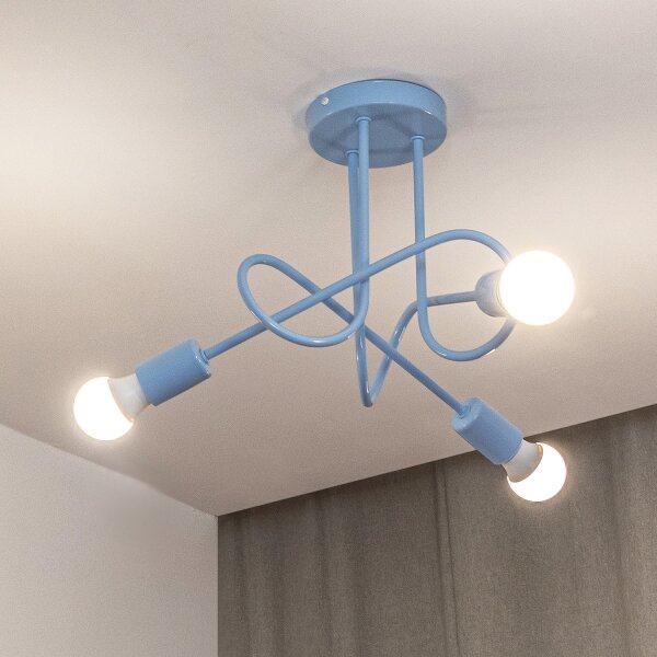 Plafoniera OXFORD 3xE27/15W/230V blu