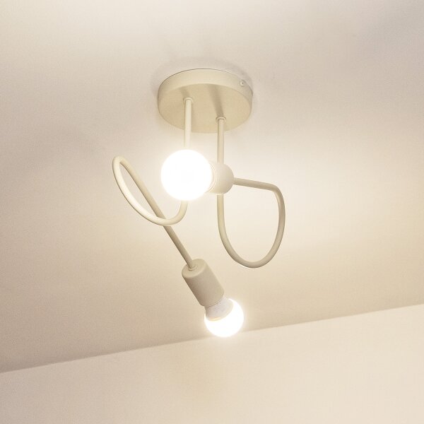 Plafoniera OXFORD 2xE27/15W/230V, colore crema
