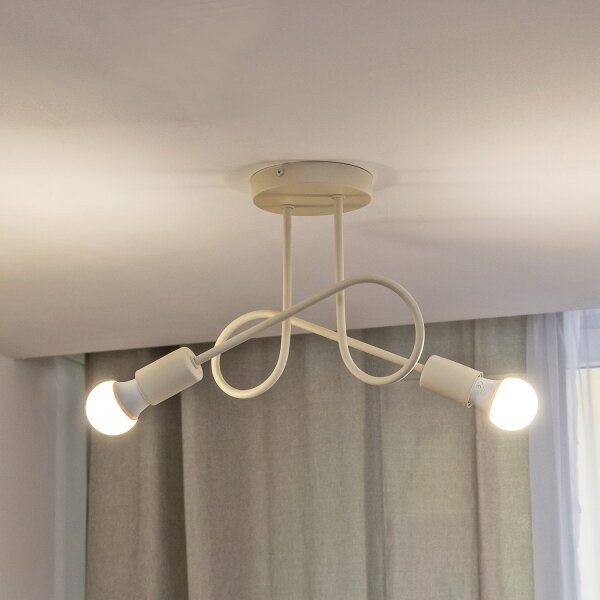 Plafoniera OXFORD 2xE27/15W/230V, colore crema