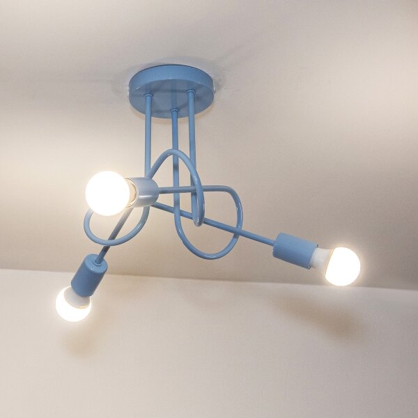 Plafoniera OXFORD 3xE27/15W/230V blu