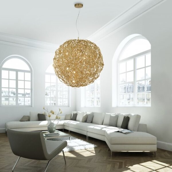 Paul Neuhaus 2019-12 - Lampadario a sospensione SAREA 15xG9/40W/230V, oro