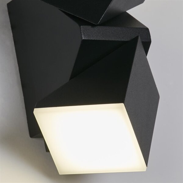 Searchlight 36170BK - MONTANA LED Lampada da parete per esterni 2xLED/6W/230V IP44