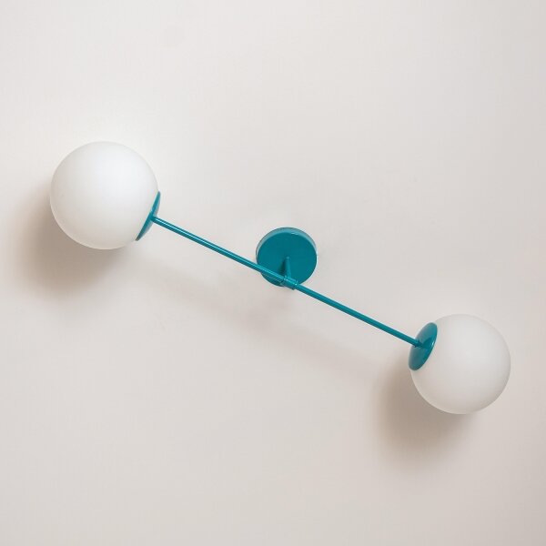 Plafoniera MOON 2xE27/15W/230V turchese