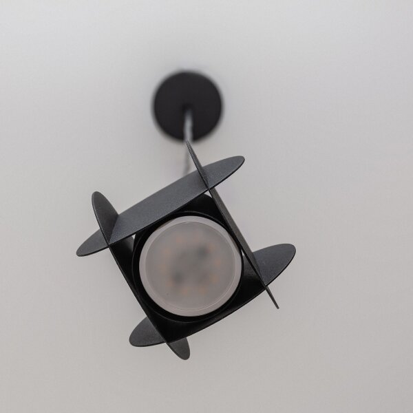 Lampada a sospensione con cavo GAMBIT 1xGU10/10W/230V nera