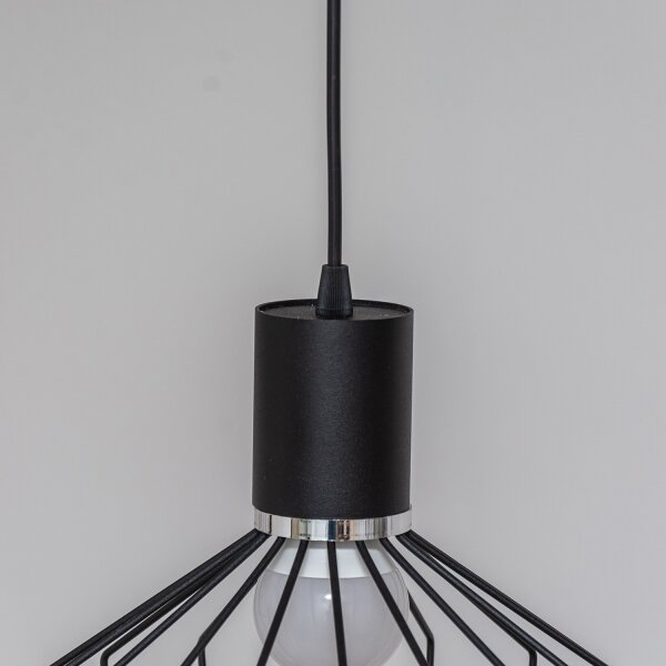 Lampada a sospensione con cavo SOLANO 3xE27/15W/230V nero/cromo lucido