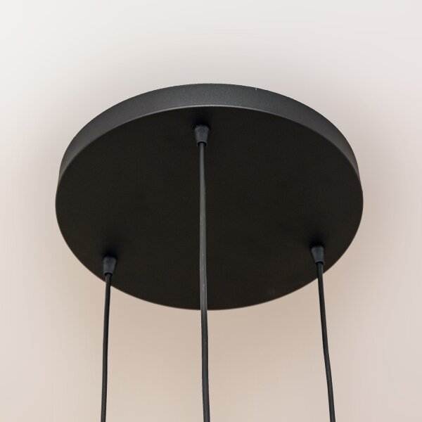 Lampadario a sospensione con cavo SOLANO 3xE27/15W/230V nero/oro