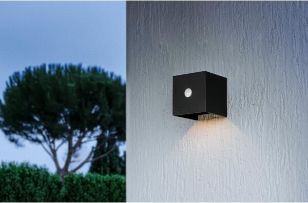 Retlux-LED Lampada da parete solare con sensore LED/1W/3,7V 1200 mAh IP44 nero