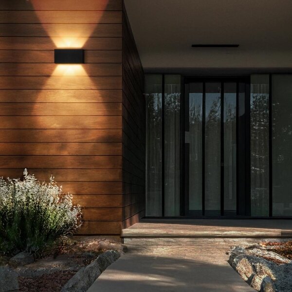 Brilagi - Lampada da parete per esterni DOUBLE CUBE LED, 12W/230V, nera, IP65
