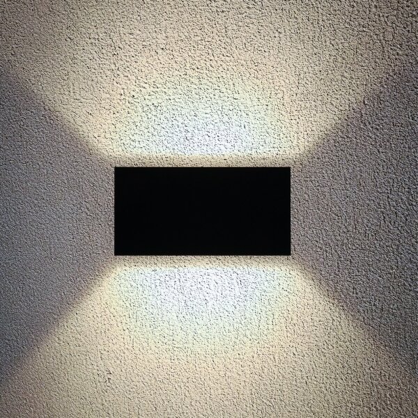 Brilagi - Lampada da parete per esterni DOUBLE CUBE LED, 12W/230V, nera, IP65