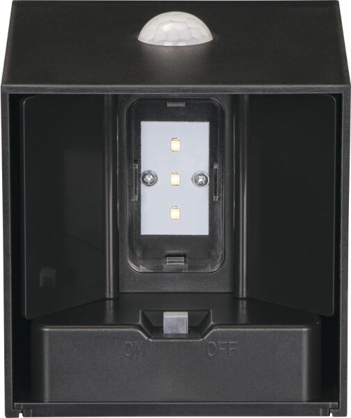 Retlux-LED Lampada da parete solare con sensore LED/1W/3,7V 1200 mAh IP44 nero