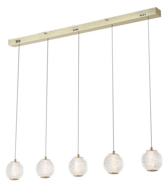 Searchlight 51485-5SB - ALLURE Lampada a sospensione con cavo 5xLED/4,2W/230V