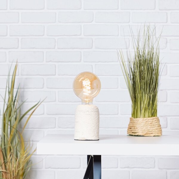Brilliant - Lampada da tavolo CARDU 1xE27/40W/230V beige