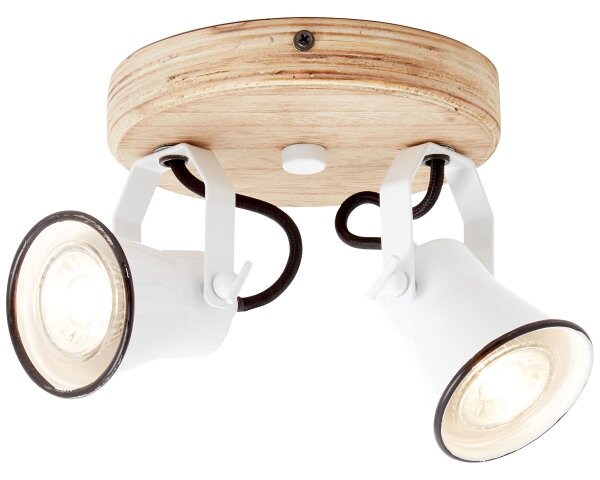 Brilliant - Faretto SEED 2xGU10/5W/230V bianco/beige