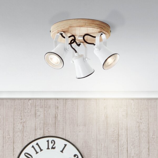 Brilliant - Faretto SEED 3xGU10/5W/230V bianco/beige