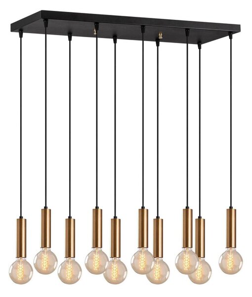 Lampadario a sospensione su cavo TEMPO 10xE27/40W/230V dorato