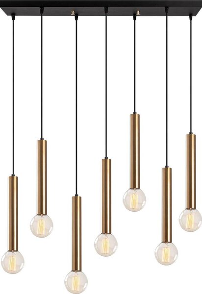 Lampadario a sospensione TEMPO 7xE27/40W/230V, finitura oro