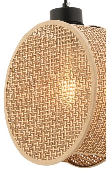 Lampadario a sospensione con cavo DRUM 1xE27/60W/230V marrone