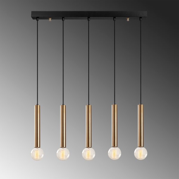 Lampadario a cavo TEMPO 5xE27/40W/230V dorato
